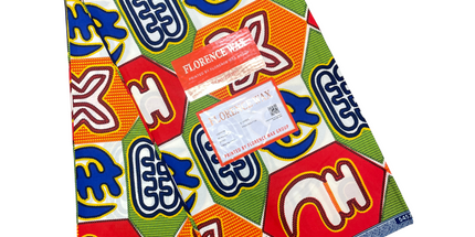 African Print Fabric - 6 Yards - Polycotton