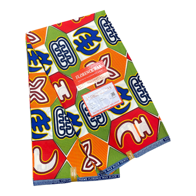 African Print Fabric - 6 Yards - Polycotton