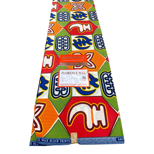 African Print Fabric - 6 Yards - Polycotton