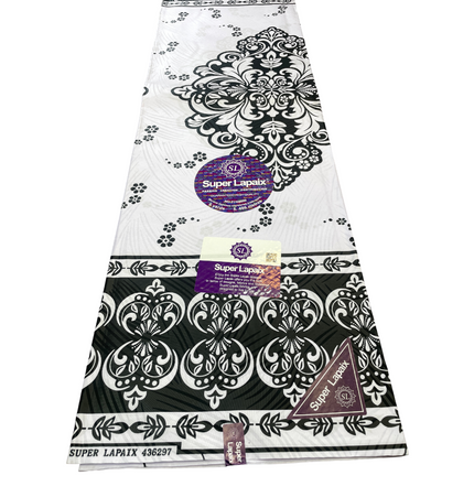 African Print Fabric - 6 Yards - Polycotton