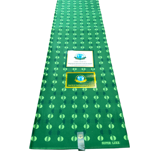 African Print Fabric - 6 Yards - Polycotton