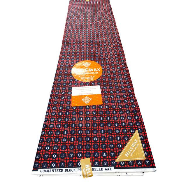 African Print Fabric - 6 Yards - Polycotton