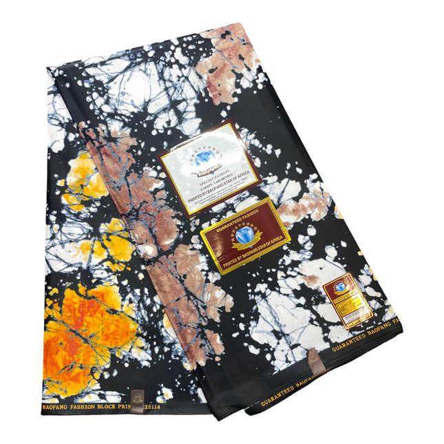 African Print Fabric - 6 Yards - Polycotton