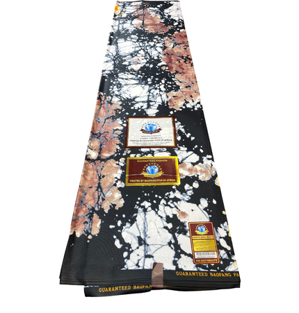 African Print Fabric - 6 Yards - Polycotton