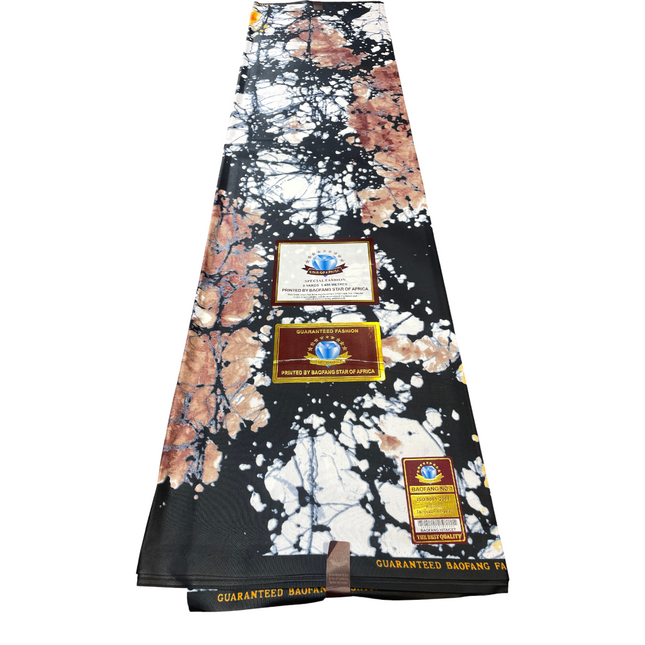 African Print Fabric - 6 Yards - Polycotton