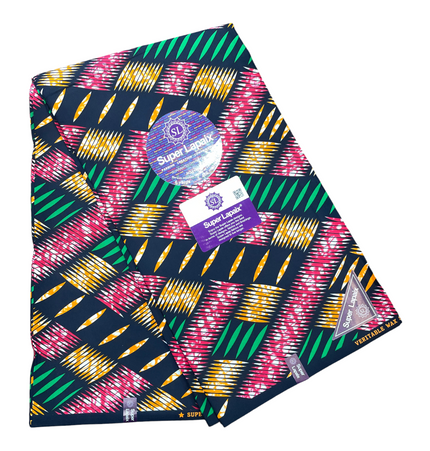 African Print Fabric - 6 Yards - Polycotton