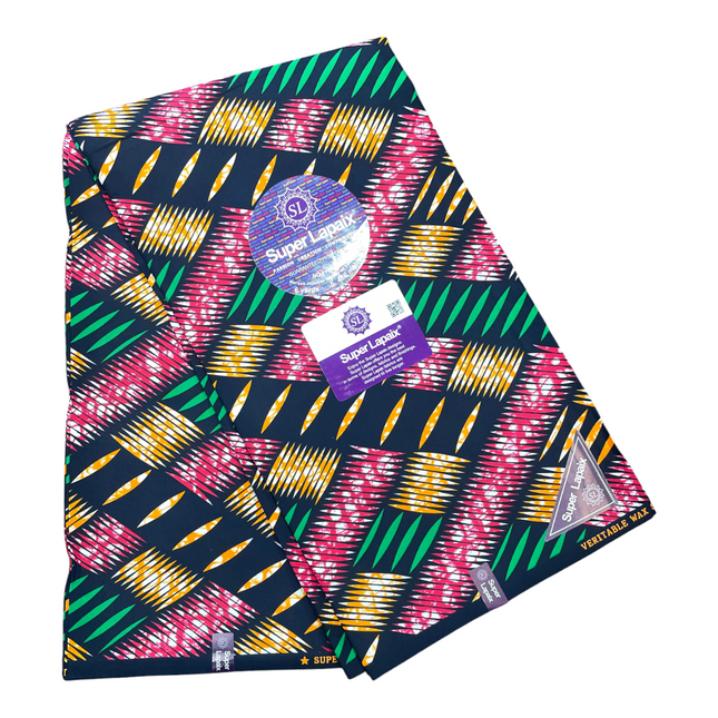 African Print Fabric - 6 Yards - Polycotton