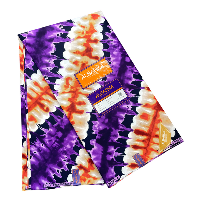 African Print Fabric - 6 Yards - Polycotton