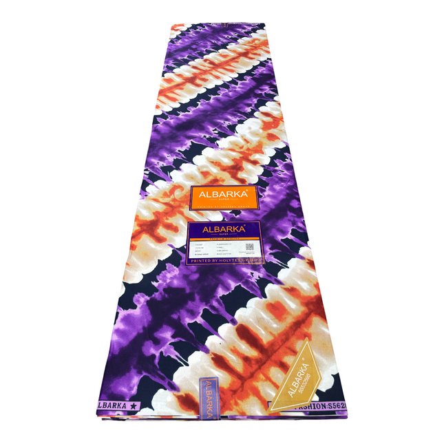 African Print Fabric - 6 Yards - Polycotton