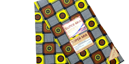 African Print Fabric - 6 Yards - Polycotton