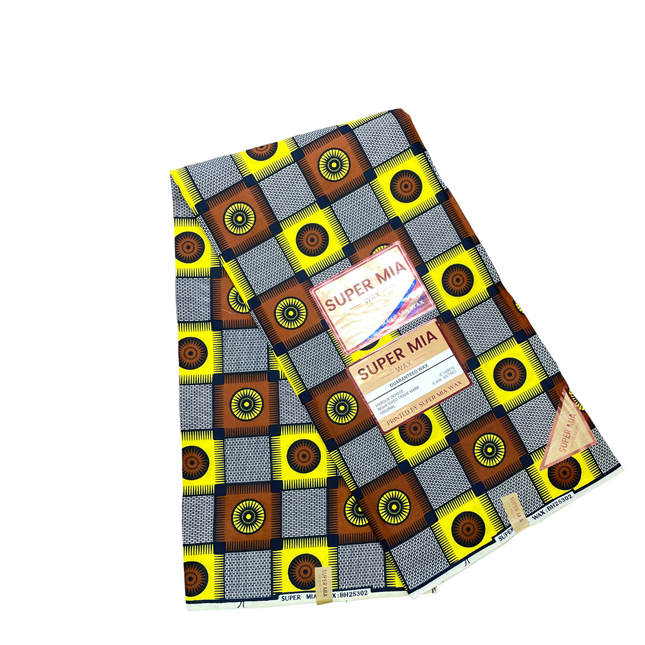 African Print Fabric - 6 Yards - Polycotton