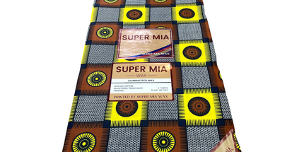 African Print Fabric - 6 Yards - Polycotton