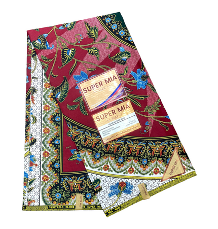 African Print Fabric - 6 Yards - Polycotton