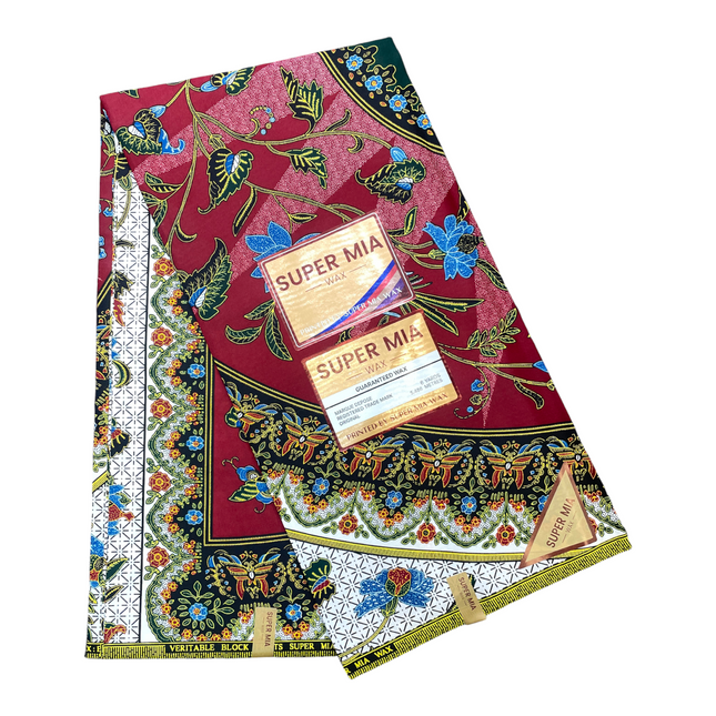 African Print Fabric - 6 Yards - Polycotton