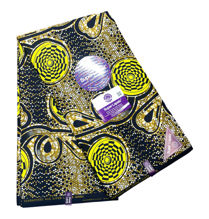 African Print Fabric - 6 Yards - Polycotton
