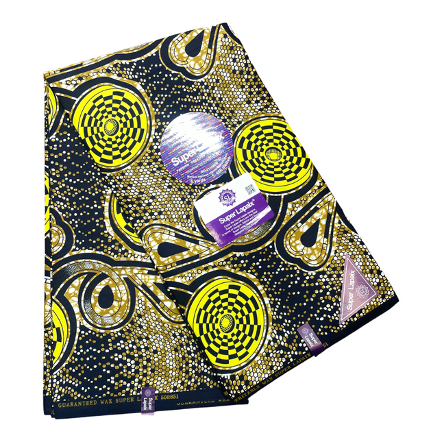 African Print Fabric - 6 Yards - Polycotton