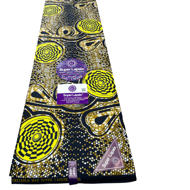 African Print Fabric - 6 Yards - Polycotton