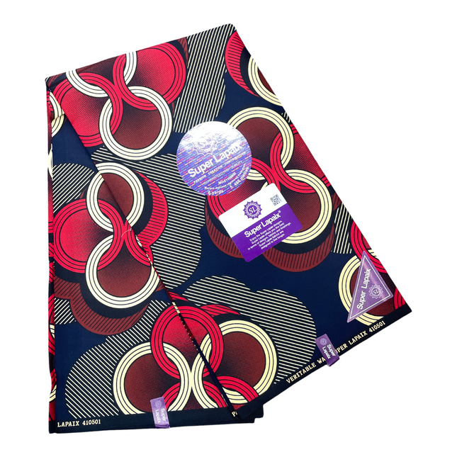 African Print Fabric - 6 Yards - Polycotton