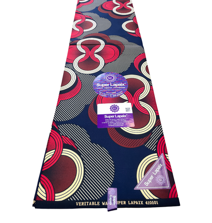 African Print Fabric - 6 Yards - Polycotton