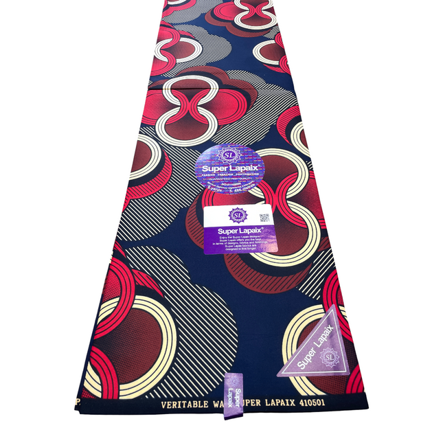 African Print Fabric - 6 Yards - Polycotton