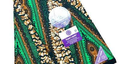 African Print Fabric - 6 Yards - Polycotton