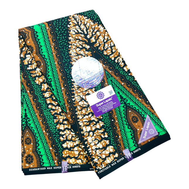 African Print Fabric - 6 Yards - Polycotton