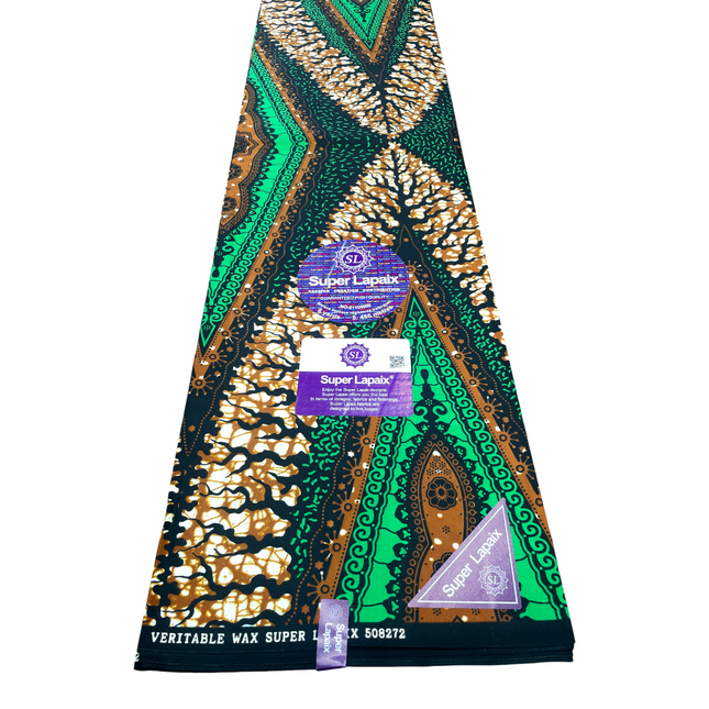 African Print Fabric - 6 Yards - Polycotton