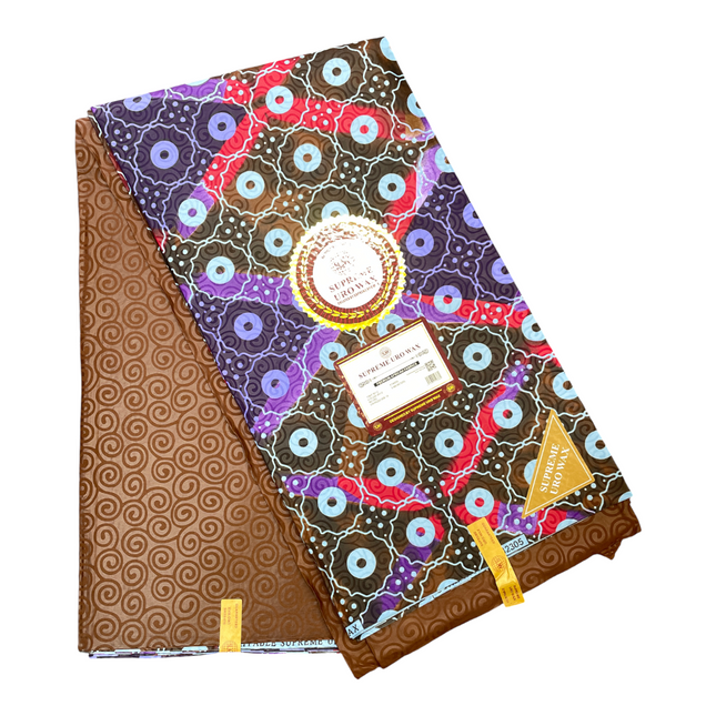 African Print Fabric - 6 Yards - Polycotton