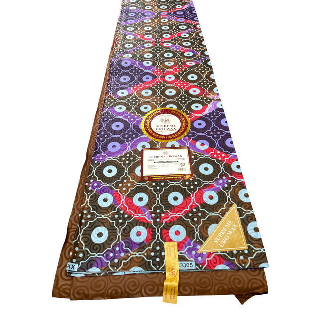 African Print Fabric - 6 Yards - Polycotton