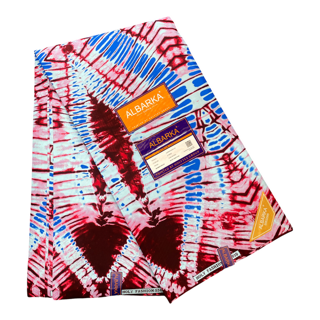 African Print Fabric - 6 Yards - Polycotton