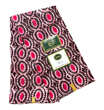 African Print Fabric - 6 Yards - Polycotton