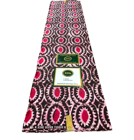 African Print Fabric - 6 Yards - Polycotton