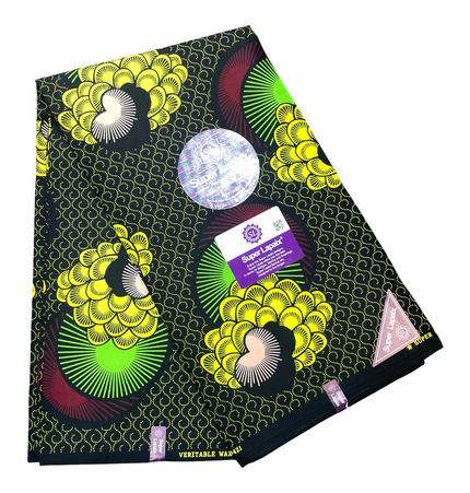 African Print Fabric - 6 Yards - Polycotton