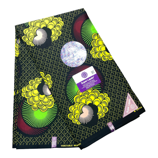 African Print Fabric - 6 Yards - Polycotton