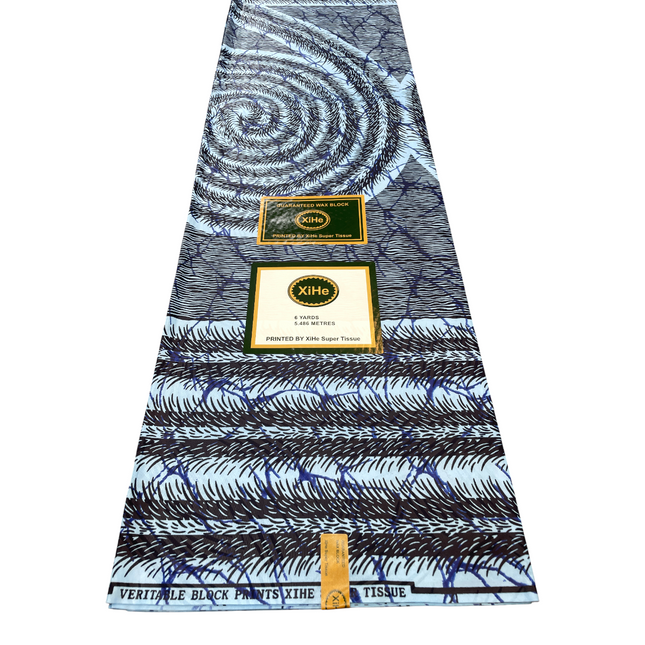 African Print Fabric - 6 Yards - Polycotton