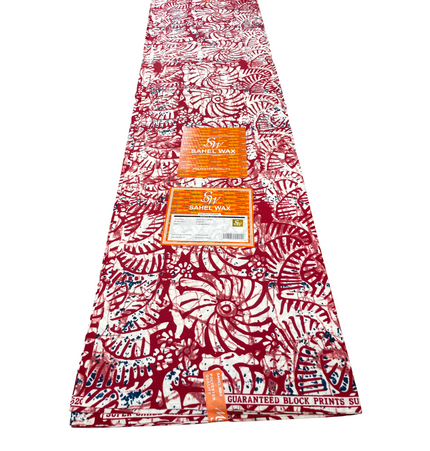 African Print Fabric - 6 Yards - Polycotton