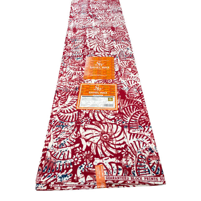 African Print Fabric - 6 Yards - Polycotton