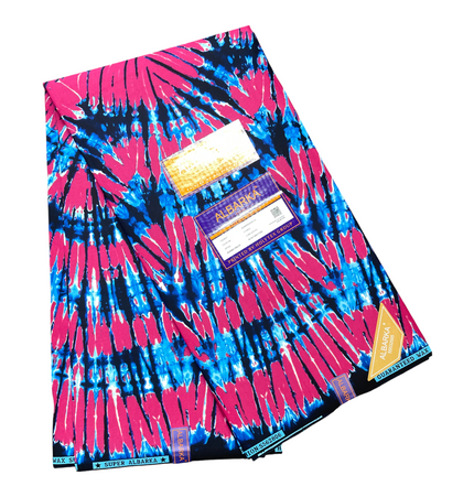 African Print Fabric - 6 Yards - Polycotton