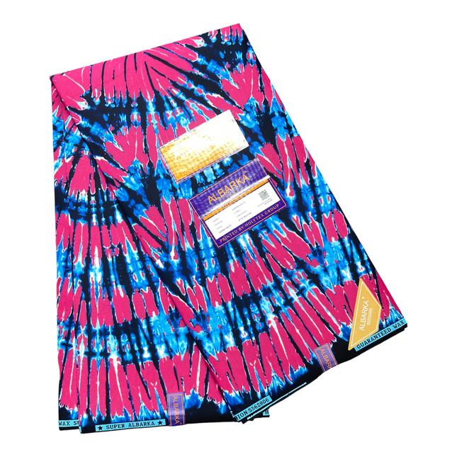 African Print Fabric - 6 Yards - Polycotton