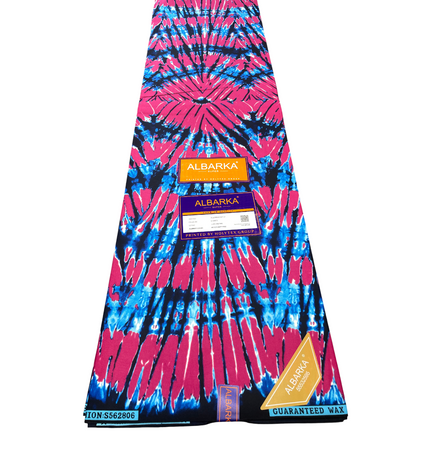 African Print Fabric - 6 Yards - Polycotton