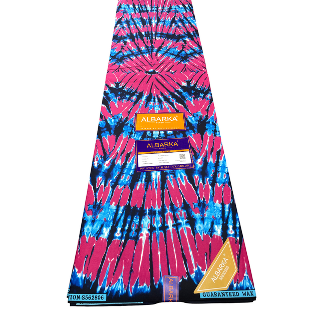 African Print Fabric - 6 Yards - Polycotton