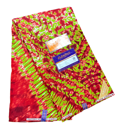 African Print Fabric - 6 Yards - Polycotton