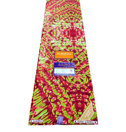 African Print Fabric - 6 Yards - Polycotton