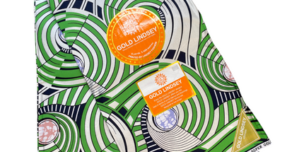 African Shiny Print Fabric - 6 Yards - Polycotton