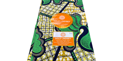 African Shiny Print Fabric - 6 Yards - Polycotton