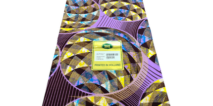 African Shiny Print Fabric - 6 Yards - Polycotton