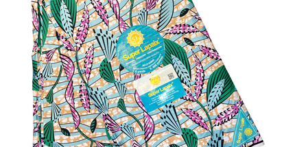 African Shiny Print Fabric - 6 Yards - Polycotton