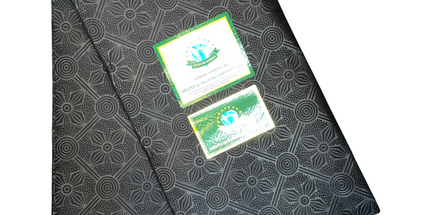 African Shiny Print Fabric - 6 Yards - Polycotton