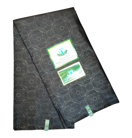 African Shiny Print Fabric - 6 Yards - Polycotton