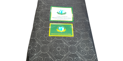 African Shiny Print Fabric - 6 Yards - Polycotton